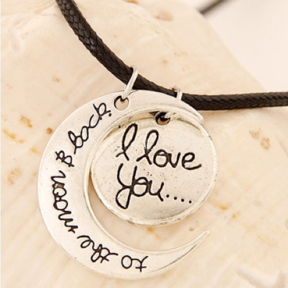 Cord Necklace—I Love You To The Moon and Back - Picture 5 of 5